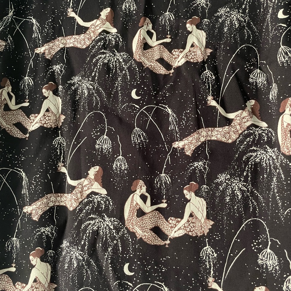 Reformation Black Celestial Print Button-Down Shirt - Picture 8 of 13